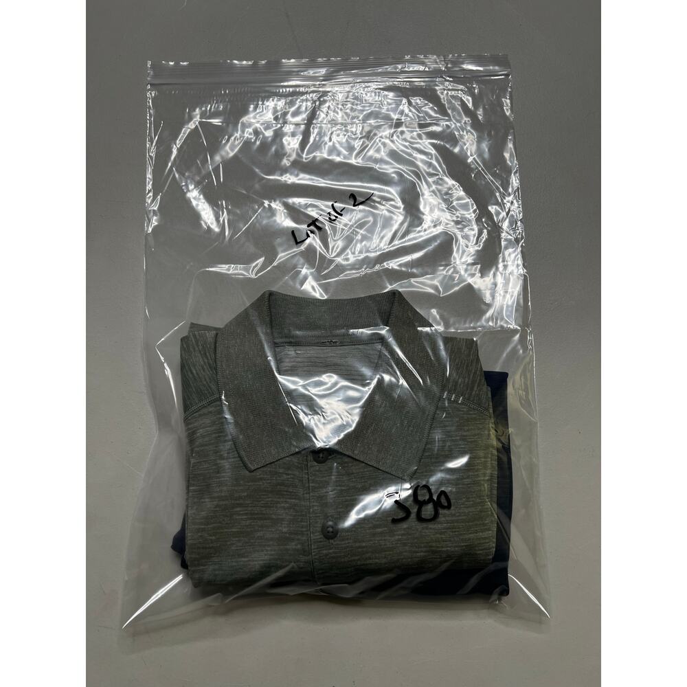 Lululemon Metal Vent Polo 2 Shirt Mens Medium BlueGreen Performance Short Sleeve - Picture 14 of 14